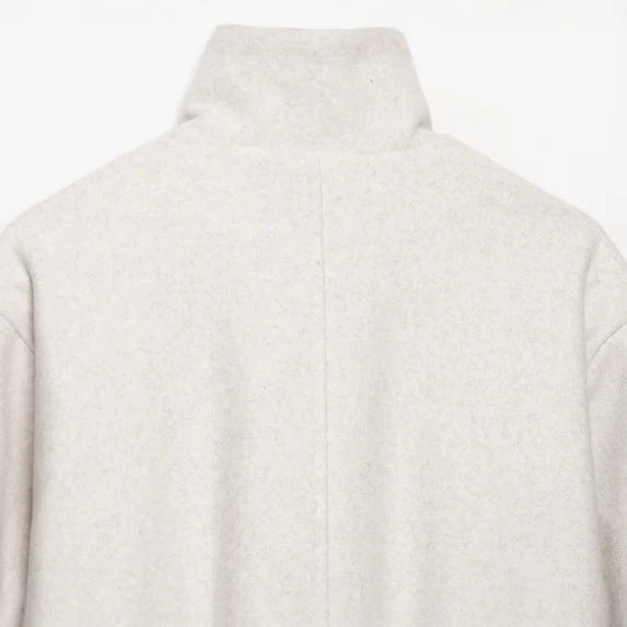 Damen Cropped‑Fleece‑Bomberjacke mit Stehkragen, balligen Ärmeln und elastischem Saum Drune