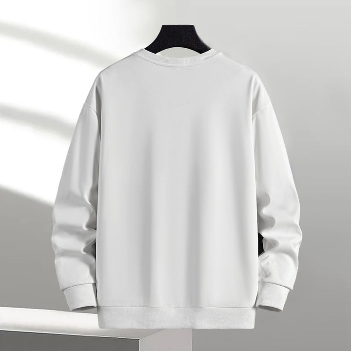 Unisex Oversize‑Sweatshirt mit Pinsel‑Print & geripptem Saum Drune