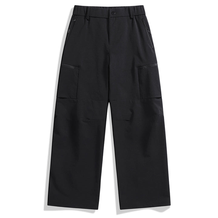 Herren weite Utility-Cargohose mit Reißverschluss‑Taschen und vorgeformten Knien Drune