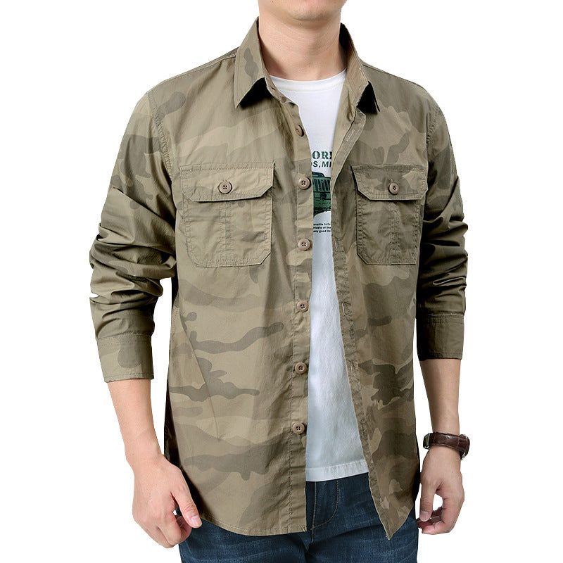 Herren Modisches Utility-Hemd Drune