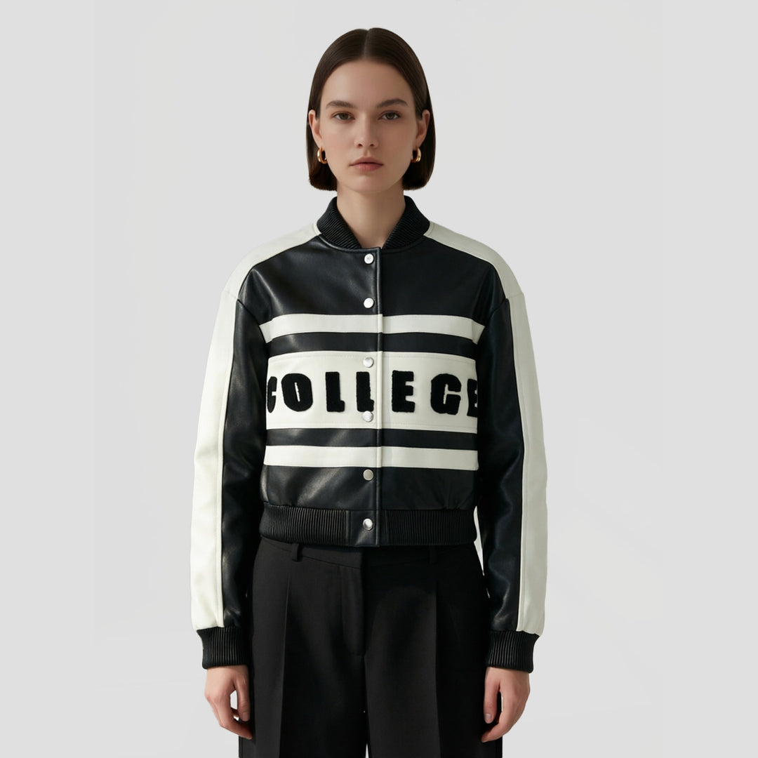 Damen Lässige Lederjacke Drune