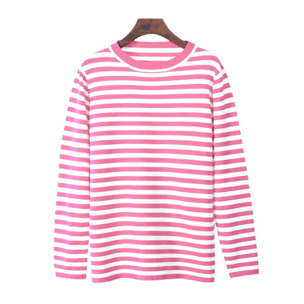 Damen Langarmshirt mit geringelten Muster Drune