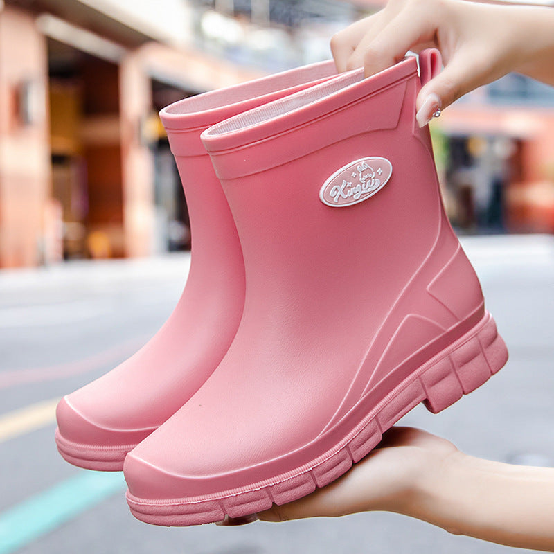 Damen Wasserdichte EVA-Ankle-Gummistiefelette mit rutschfester Profilsohle Drune