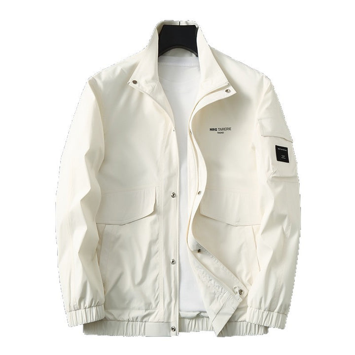 Herren Funktionale Fieldjacke mit Stehkragen, Armtasche und Pattentaschen Drune
