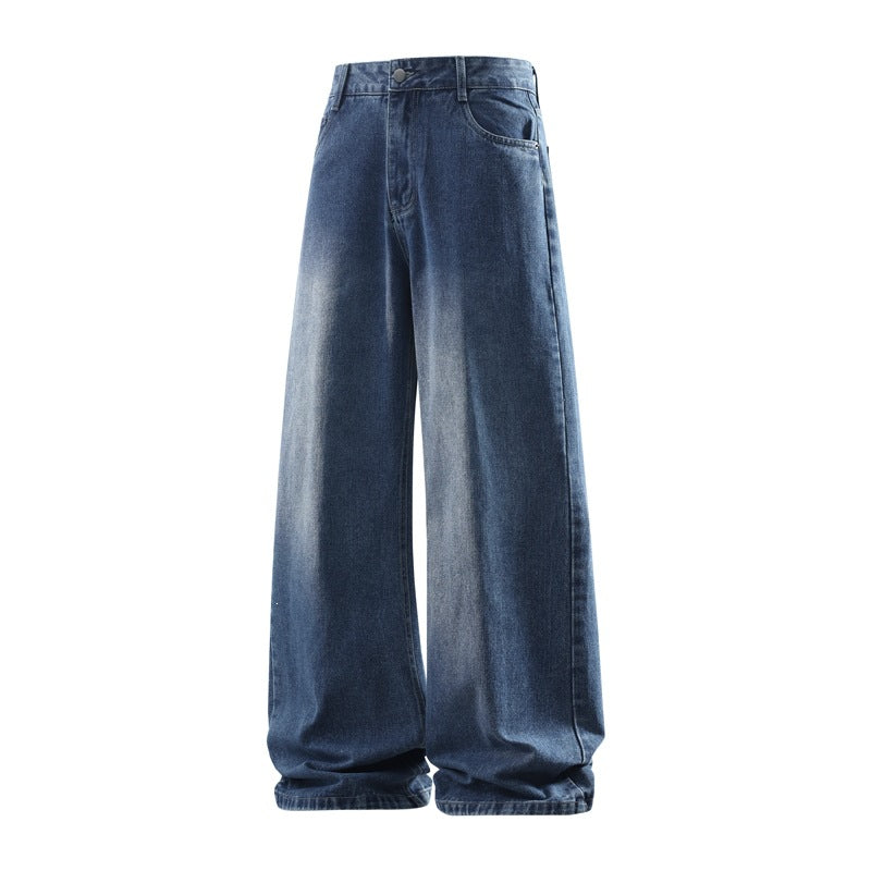 Damen Weite hochtaillierte Baggy-Jeans im Vintage-Look mit extra weitem Bein Drune