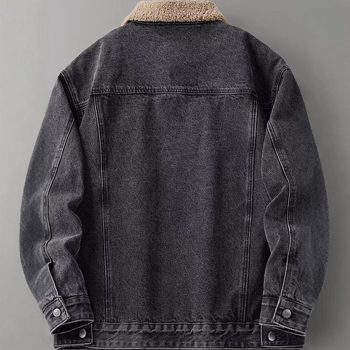 Herren Lässige Denimjacke mit Fleecefutter Drune 1788342512