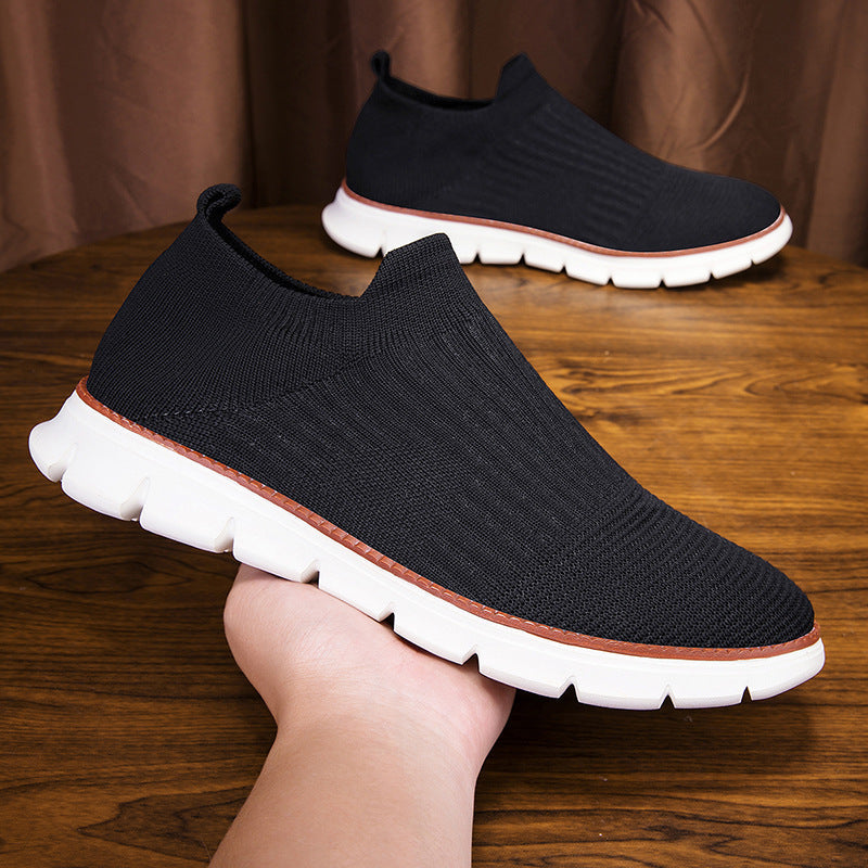 Damen Sportliche Slip-On Sneakers mit flexiblem Strick-Obermaterial Drune