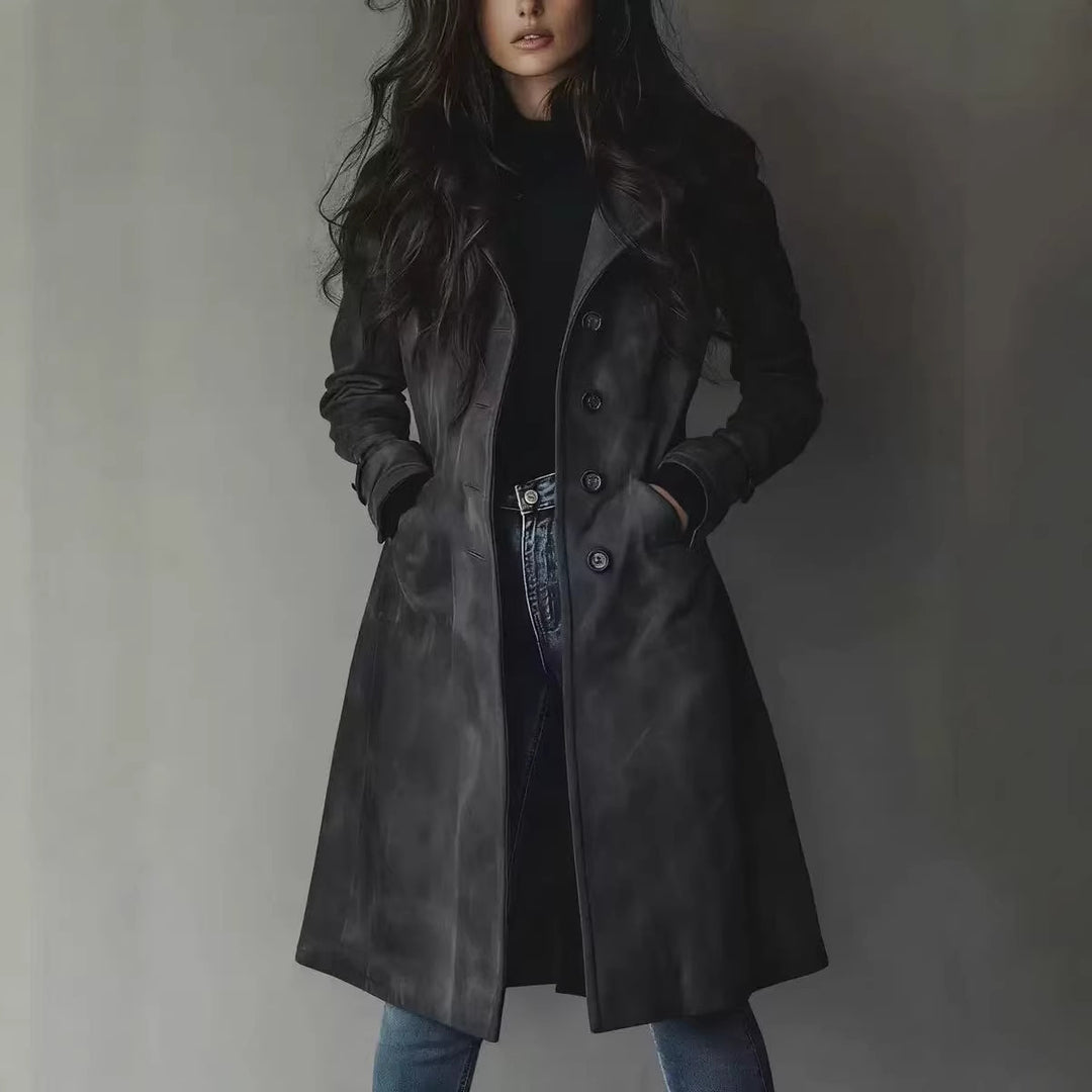 Damen Eleganter und Stilvoller Trenchcoat Drune