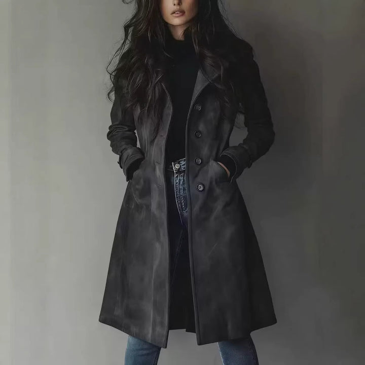 Damen Eleganter und Stilvoller Trenchcoat Drune