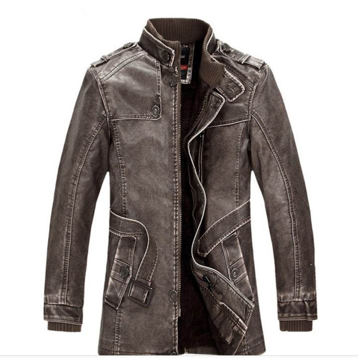 Herren Modische Denimjacke mit Fleecefutter Drune