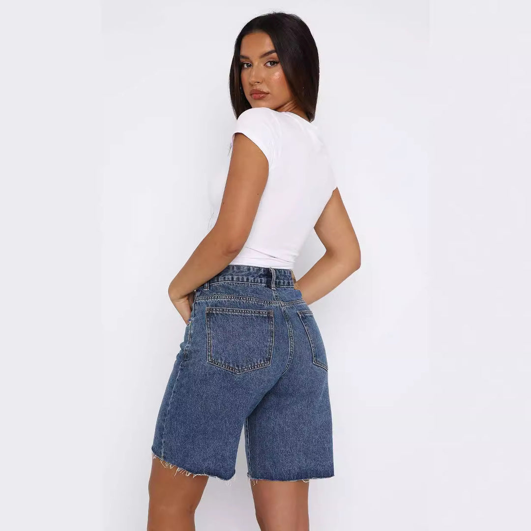 Damen Kurzarm Crop-Top mit fruchtigem Motiv und figurbetontem Schnitt Drune
