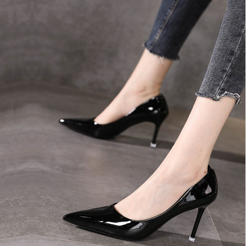 Damen Hochglanz Stiletto Absätze Drune