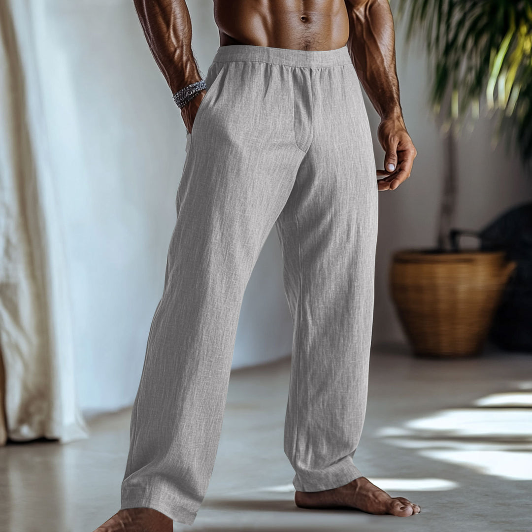 Herren Leichte Sommerhose aus atmungsaktivem Leinen Drune