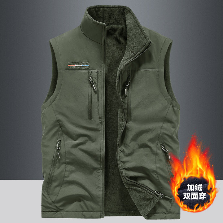 Herren Multifunktionale Outdoor-Utility‑Weste mit Mesh‑Innenfutter und zahlreichen Taschen Drune