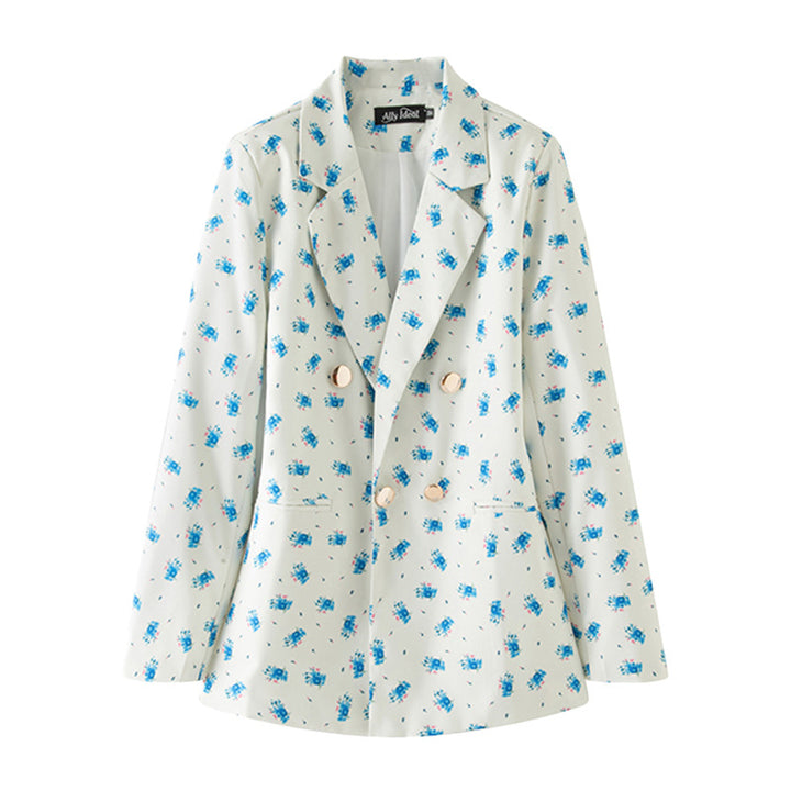 Damen Blazer mit floralem Muster Drune