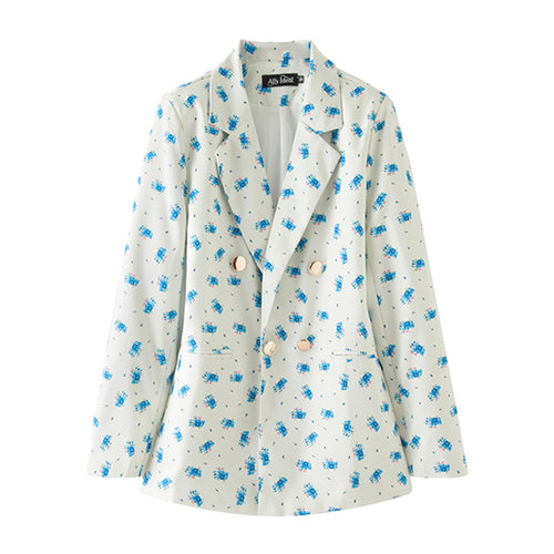 Damen Blazer mit floralem Muster Drune