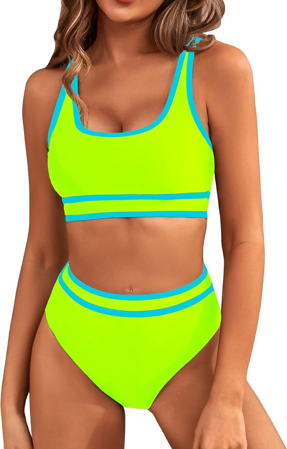 Damen Hochgeschnittener Sportbikini mit ergonomischem Design Drune