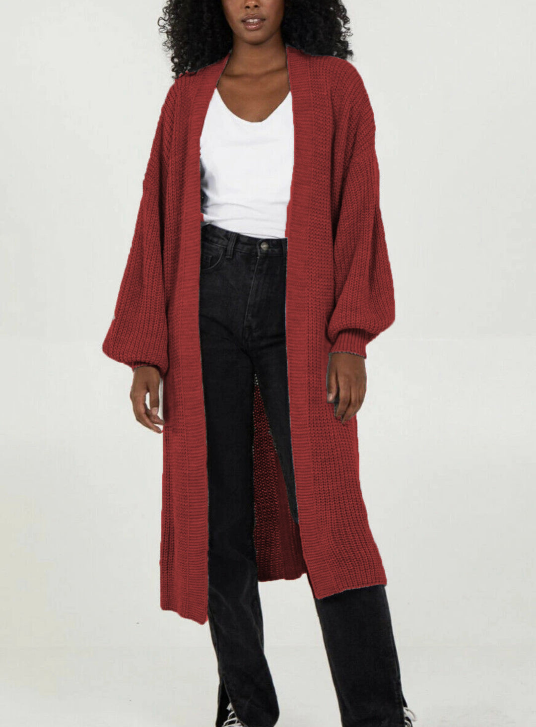 Damen Großer Strickcardigan mit luftiger Silhouette und voluminösen Ärmeln Drune