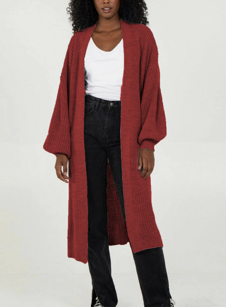 Damen Großer Strickcardigan mit luftiger Silhouette und voluminösen Ärmeln Drune