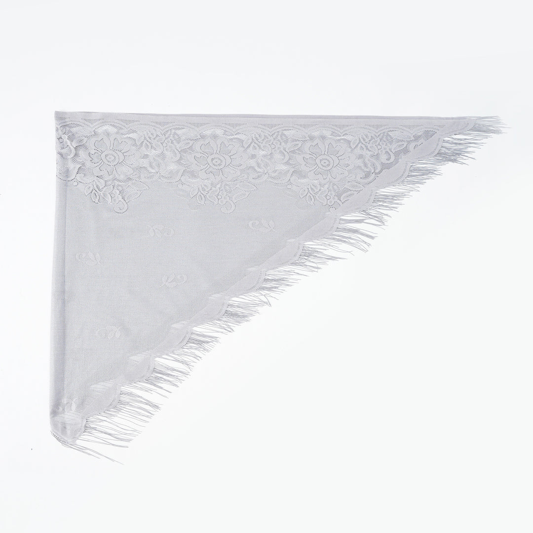 Damen Eleganter Chiffon-Schal mit kunstvollen Fransen Drune
