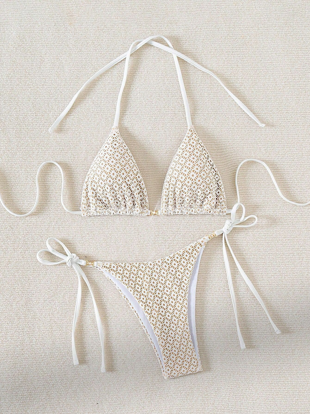 Damen raffinierter Bikinischnitt mit verstellbaren Bindebändern Drune