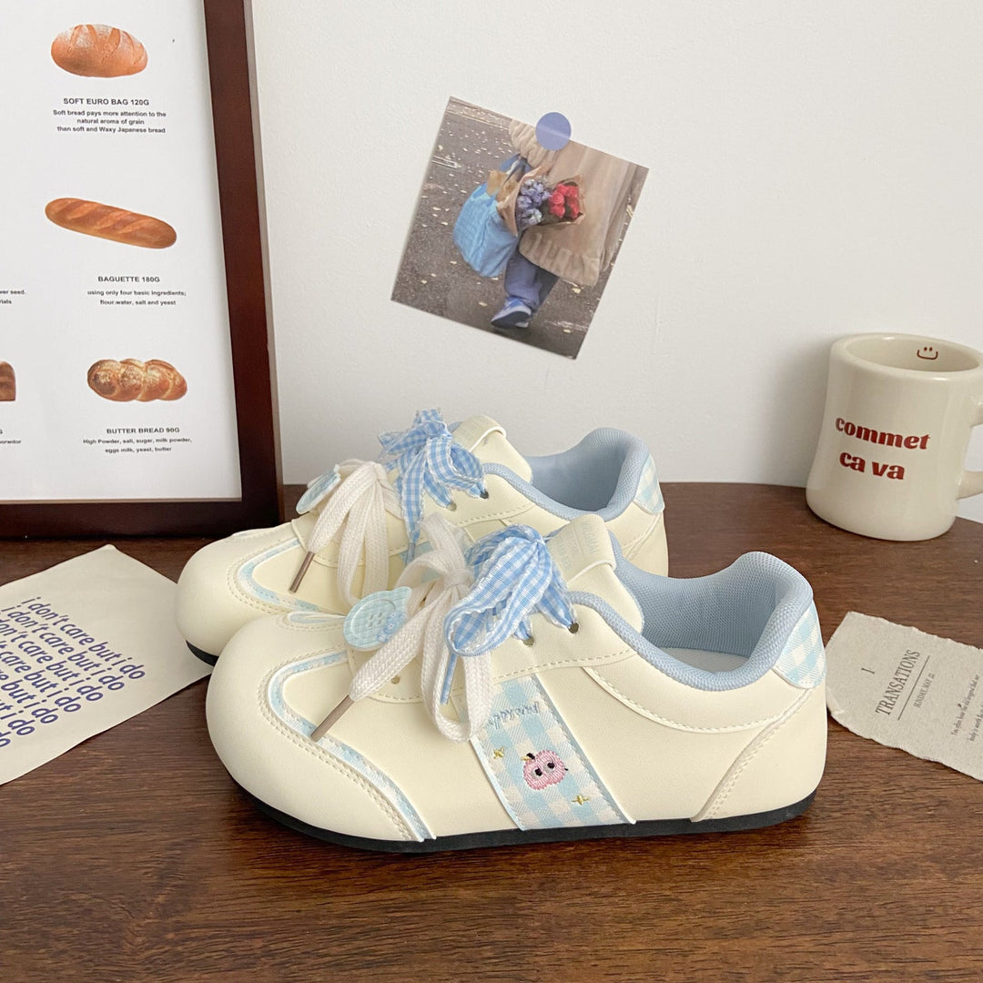 Damen Verspielte Sneakers mit dekorativen Schleifen und tierischen Applikationen Drune