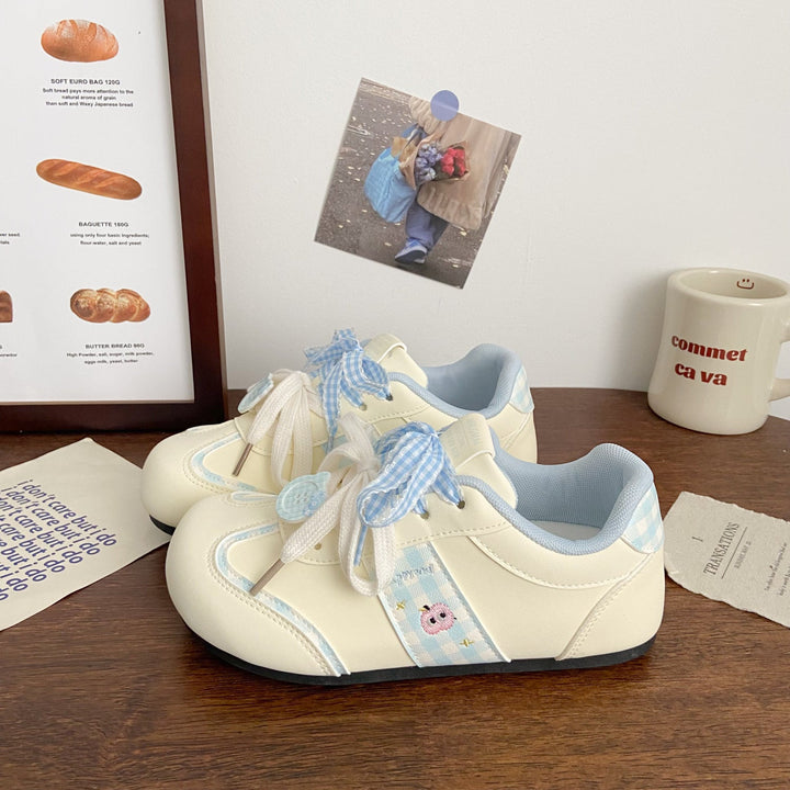 Damen Verspielte Sneakers mit dekorativen Schleifen und tierischen Applikationen Drune