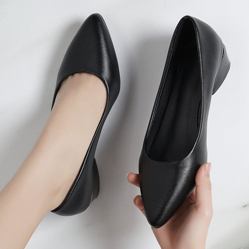Damen elegante spitze Pumps mit komfortablem Blockabsatz Drune
