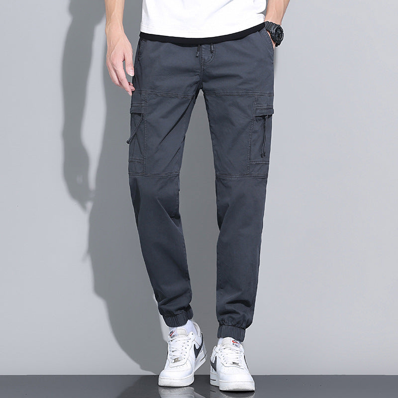 Herren Urbaner Tactical-Cargo-Jogger mit ergonomischen Kniefalten, integrierter Schlüsselöse und elastischem Knöchelabschluss Drune