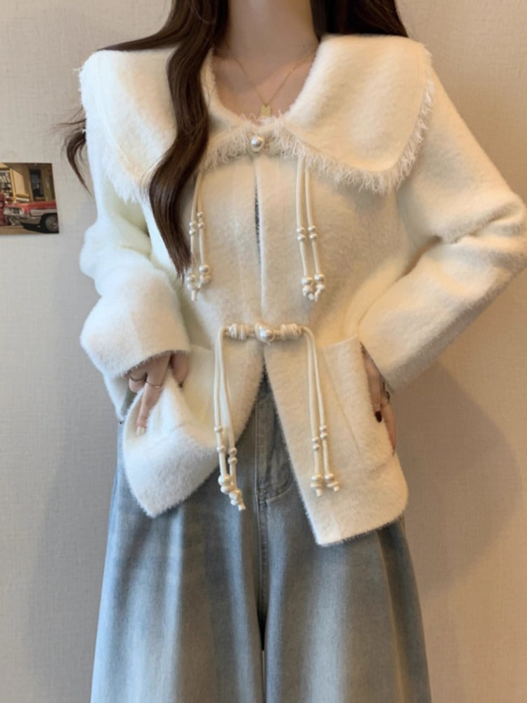 Damen Modische Strickjacke Drune