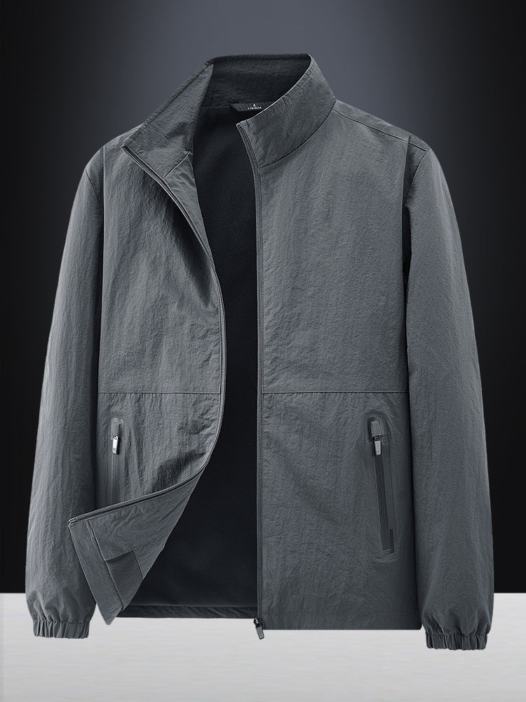 Herren Leichte Outdoorjacke mit hohem Kragen Drune