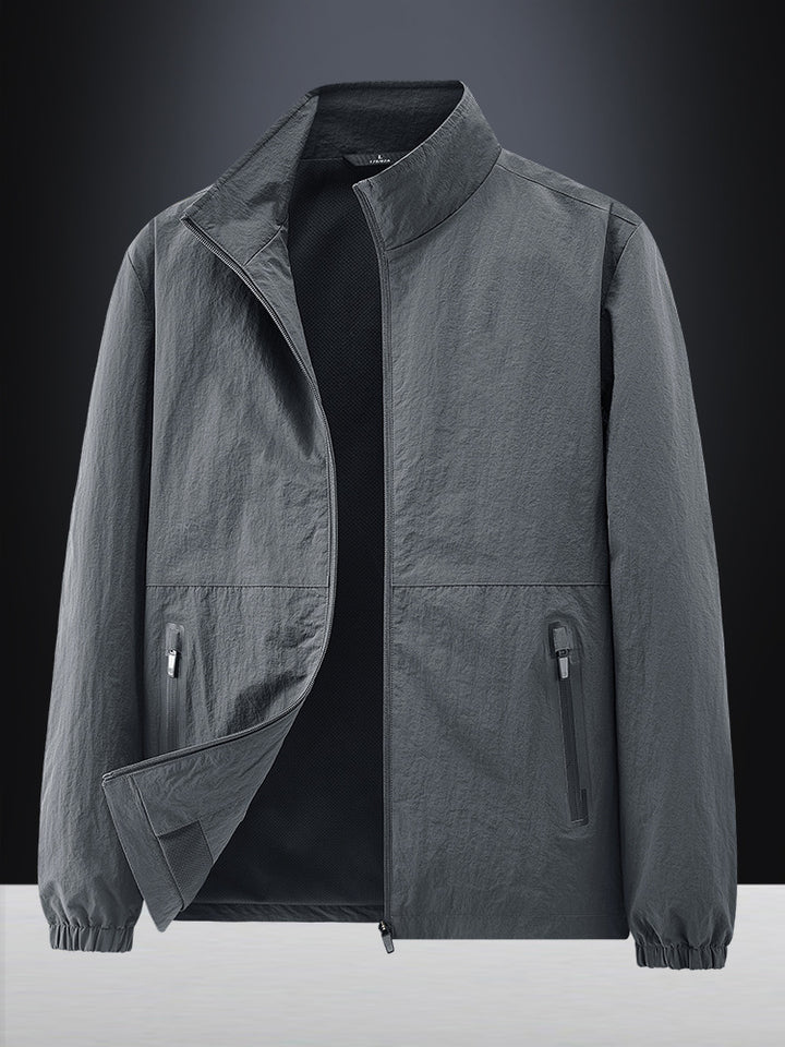Herren Leichte Outdoorjacke mit hohem Kragen Drune