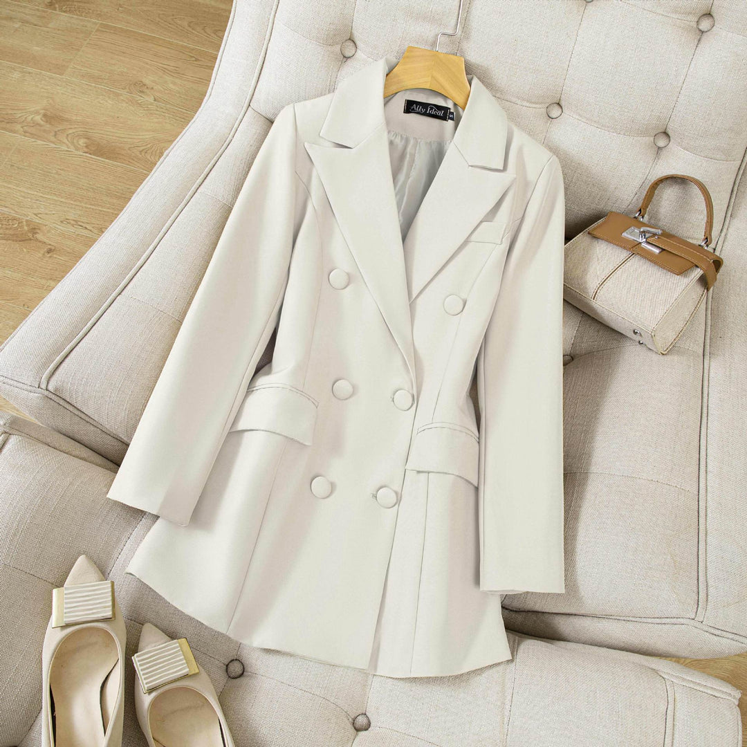 Damen Elegante und stilvolle Doppelreiher Blazer Drune