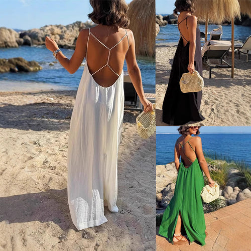 Damen Strandkleid mit Rückenausschnitt Drune