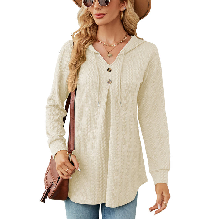 Damen Langarm Hoodie mit strukturiertem Design Drune