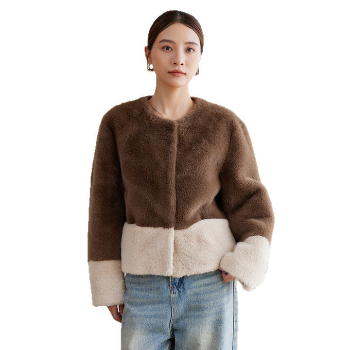 Damen Flauschige Kurzjacke Drune