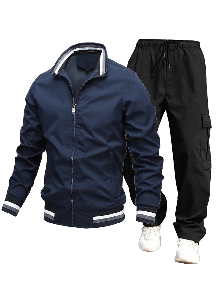 Herren Sportliche Jacke und Cargo-Hosen Drune