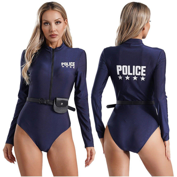 Damen Polizei-Kostüm mit figurbetontem Schnitt und praktischen Zubehör Drune