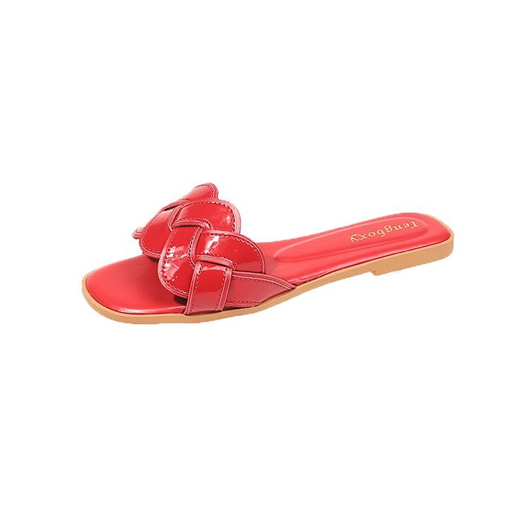 Damen trendige Riemensandalen mit geflochtenem Design und komfortablem Fußbett Drune