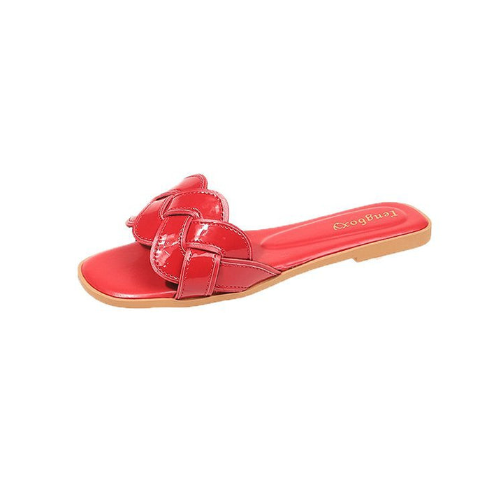 Damen trendige Riemensandalen mit geflochtenem Design und komfortablem Fußbett Drune