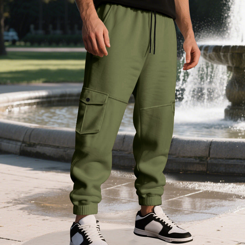 Herren Funktionale Cargo-Jogginghose mit Tunnelzug, Sicherheits-Flap-Taschen und elastischem Knöchelbündchen Drune
