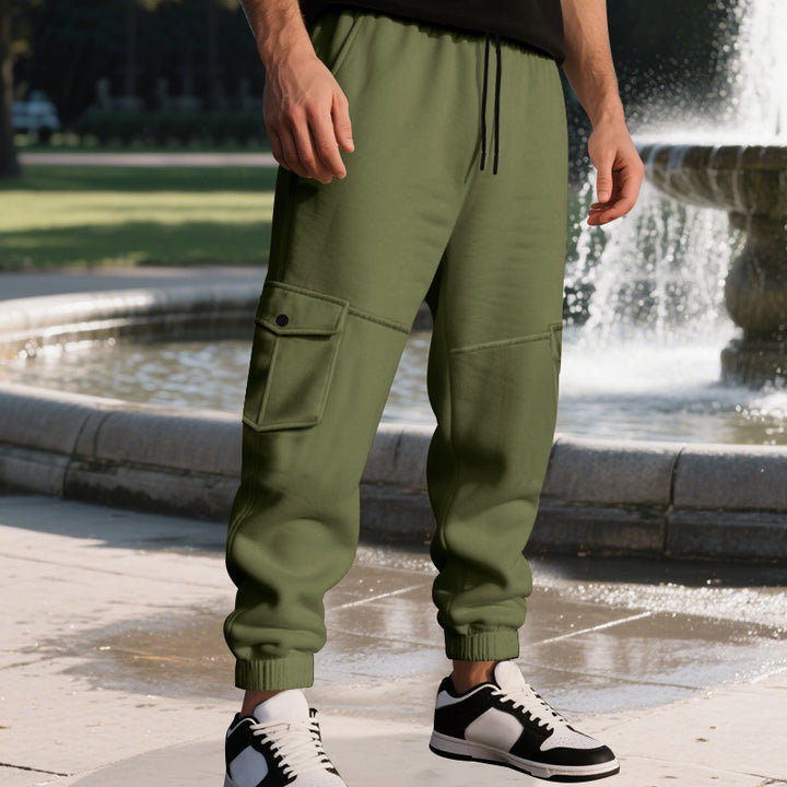 Herren Funktionale Cargo-Jogginghose mit Tunnelzug, Sicherheits-Flap-Taschen und elastischem Knöchelbündchen Drune