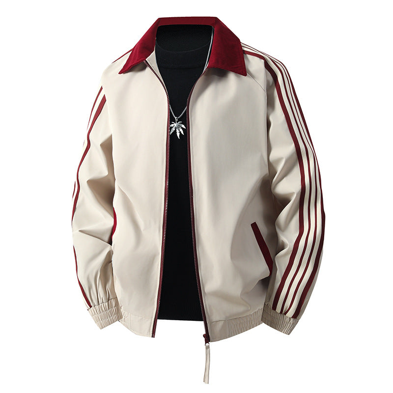 Herren Sportliche Übergangsjacke mit hohem Kragen und elastischen Bündchen Drune