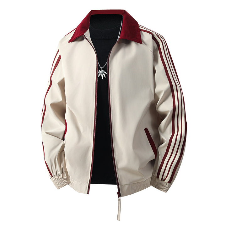 Herren Sportliche Übergangsjacke mit hohem Kragen und elastischen Bündchen Drune