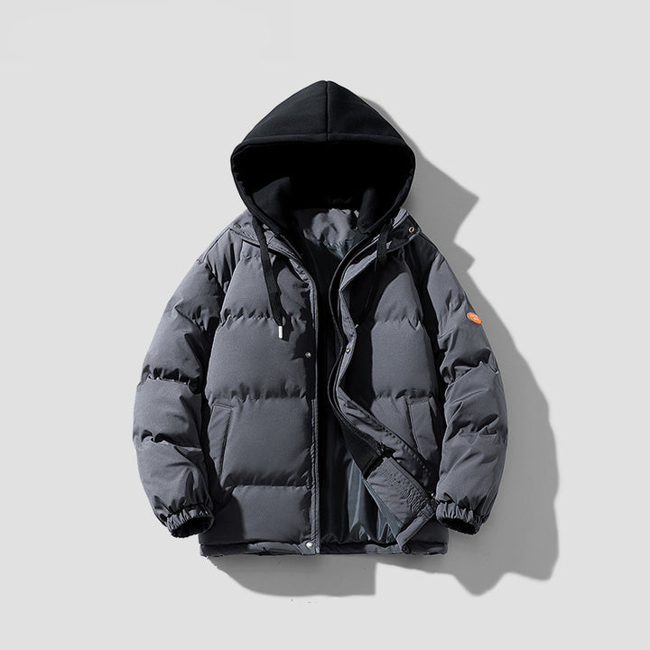 Herren gesteppte Winterjacke mit integriertem Kontrast-Kapuzeneinsatz und isolierender Thermofüllung Drune