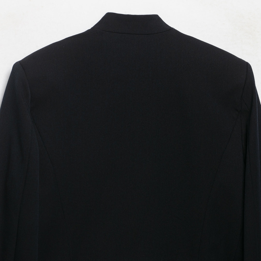 Damen Cropped Militärinspirierte Kurzjacke mit dekorativer Goldborte Drune