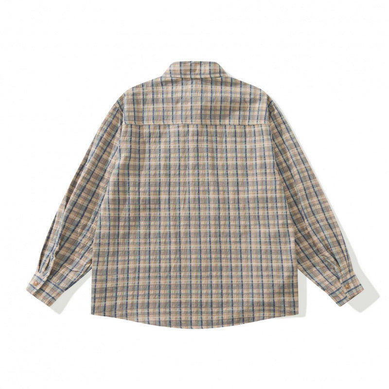 Unisex Kastenförmiges Overshirt aus Baumwoll-Leinenmix mit aufgesetzten Brustklappen Drune