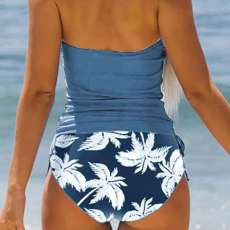 Damen trendiger Bikiniset mit Palmen-Motiv Drune