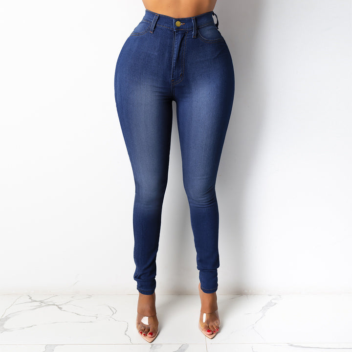 Damen High-Waist Skinny Jeans mit figurformendem Design Drune