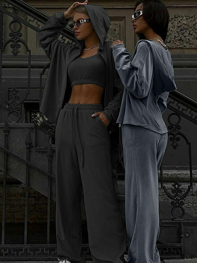 Damen Bequeme und modische Kombi aus Top und Hose Drune